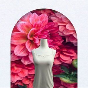 LE Chateau White Dress Tank Top